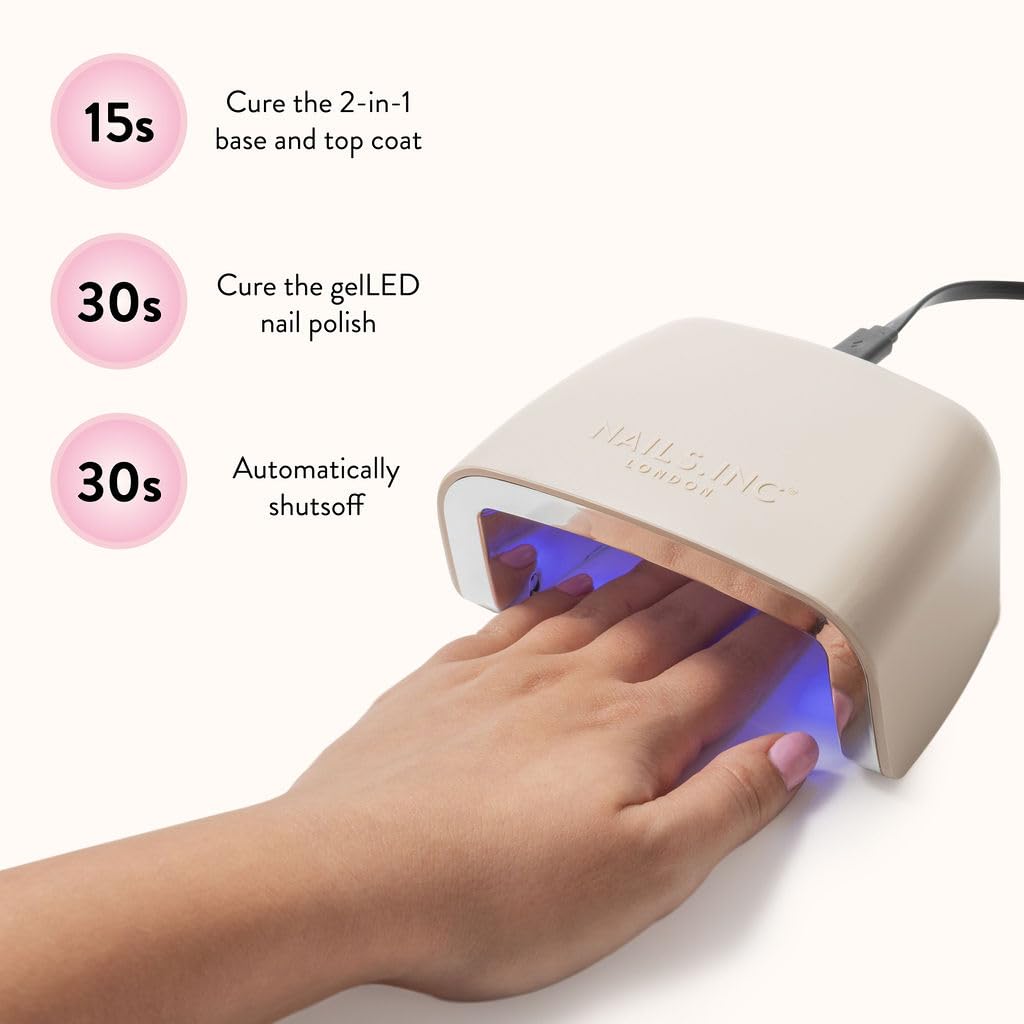 Portable LED lamp included in Nails Inc gel kit