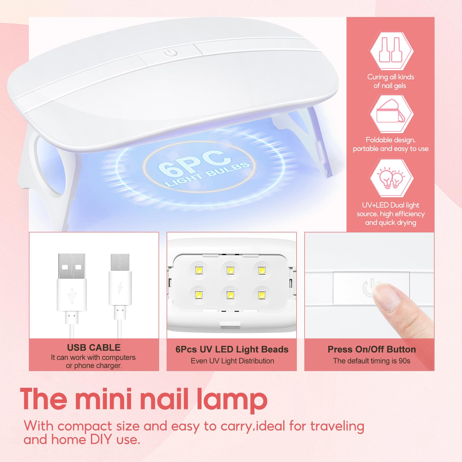 Peacecolor professional nail extension kit layout