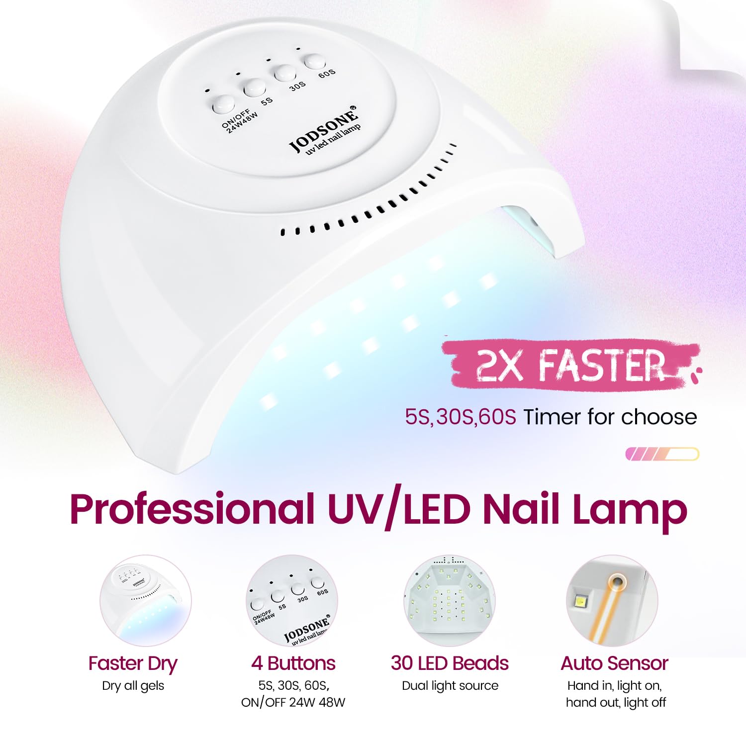 Manicure accessories and extension stickers included in Jodsone kit