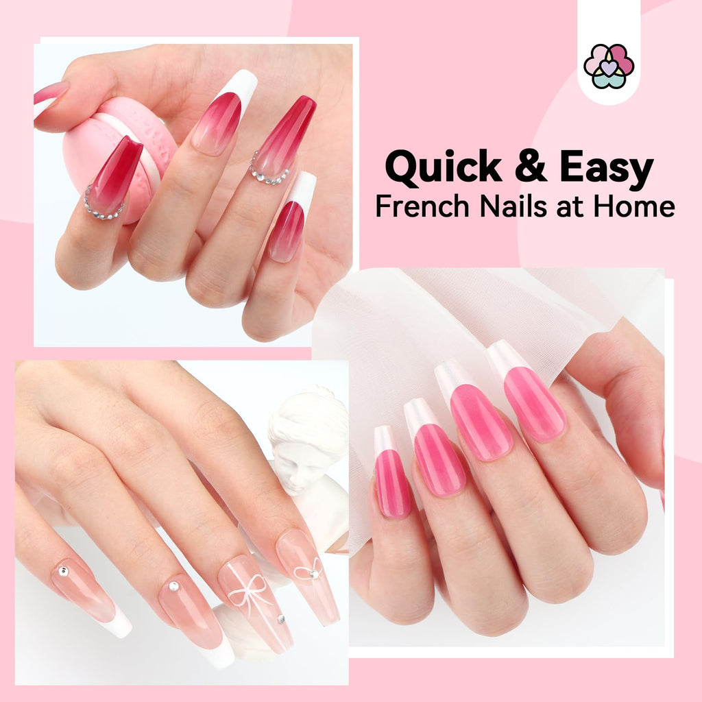 French tip guide stickers sheet for clean manicure lines.