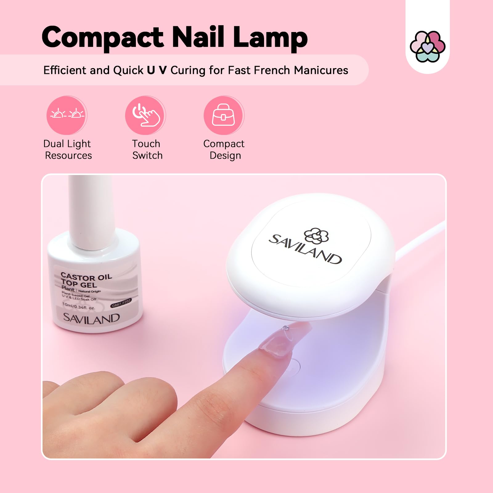 Saviland French Manicure Kit components arranged