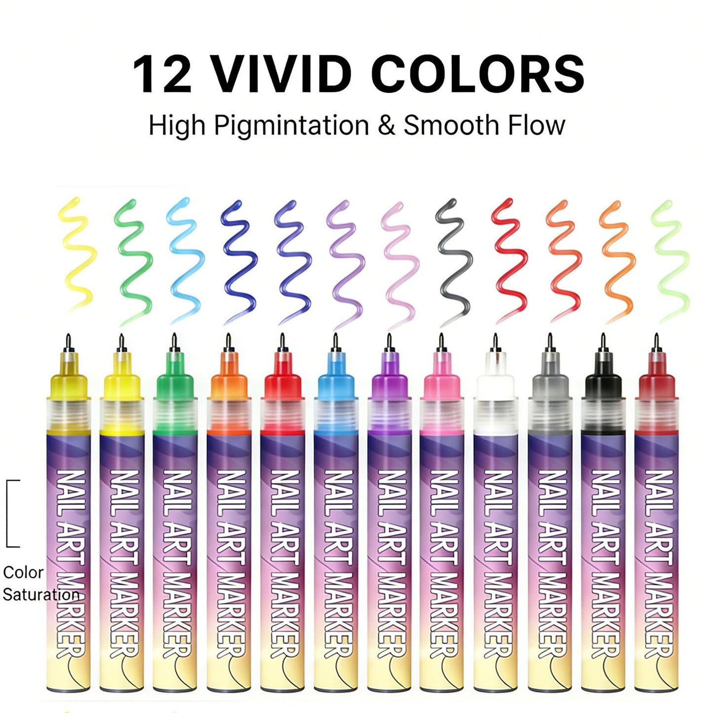 Nail art pen set packaging for DIY nail design