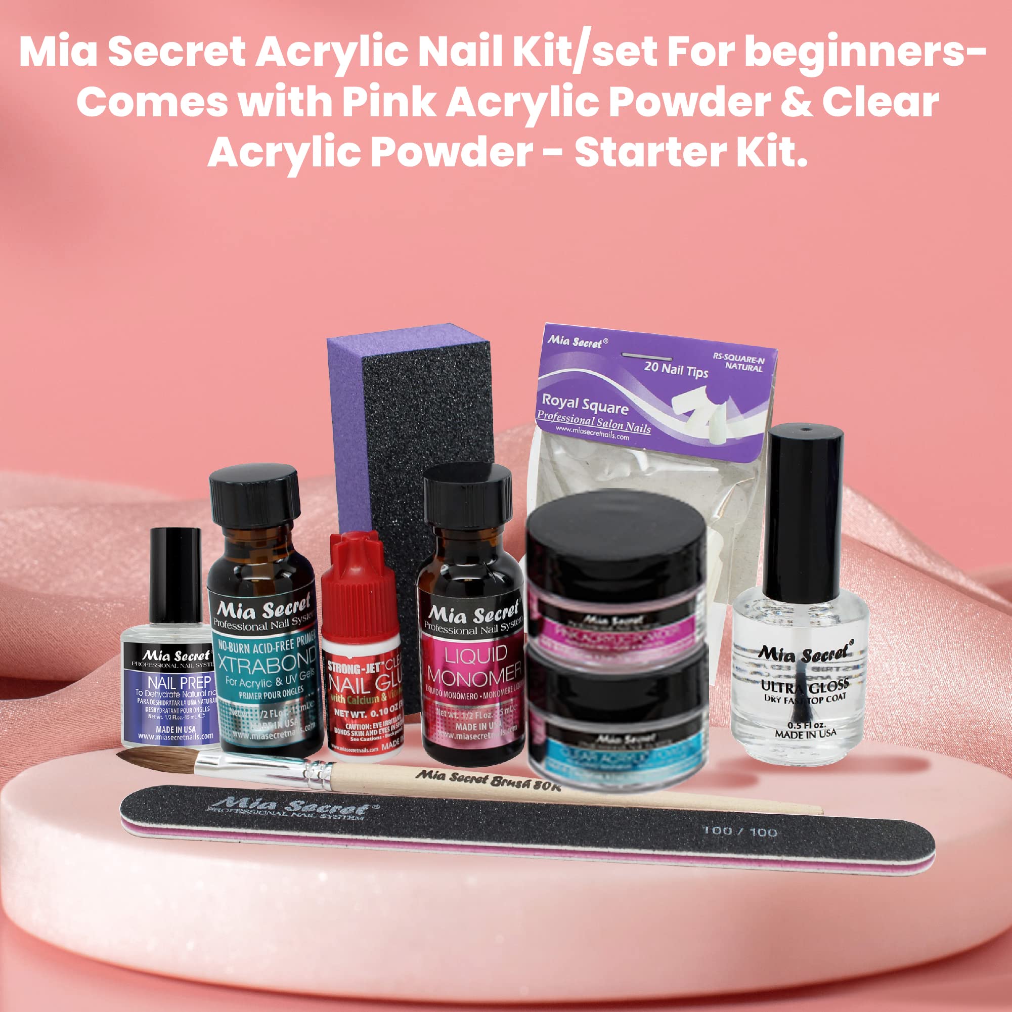 Mia Secret acrylic powder and monomer starter set