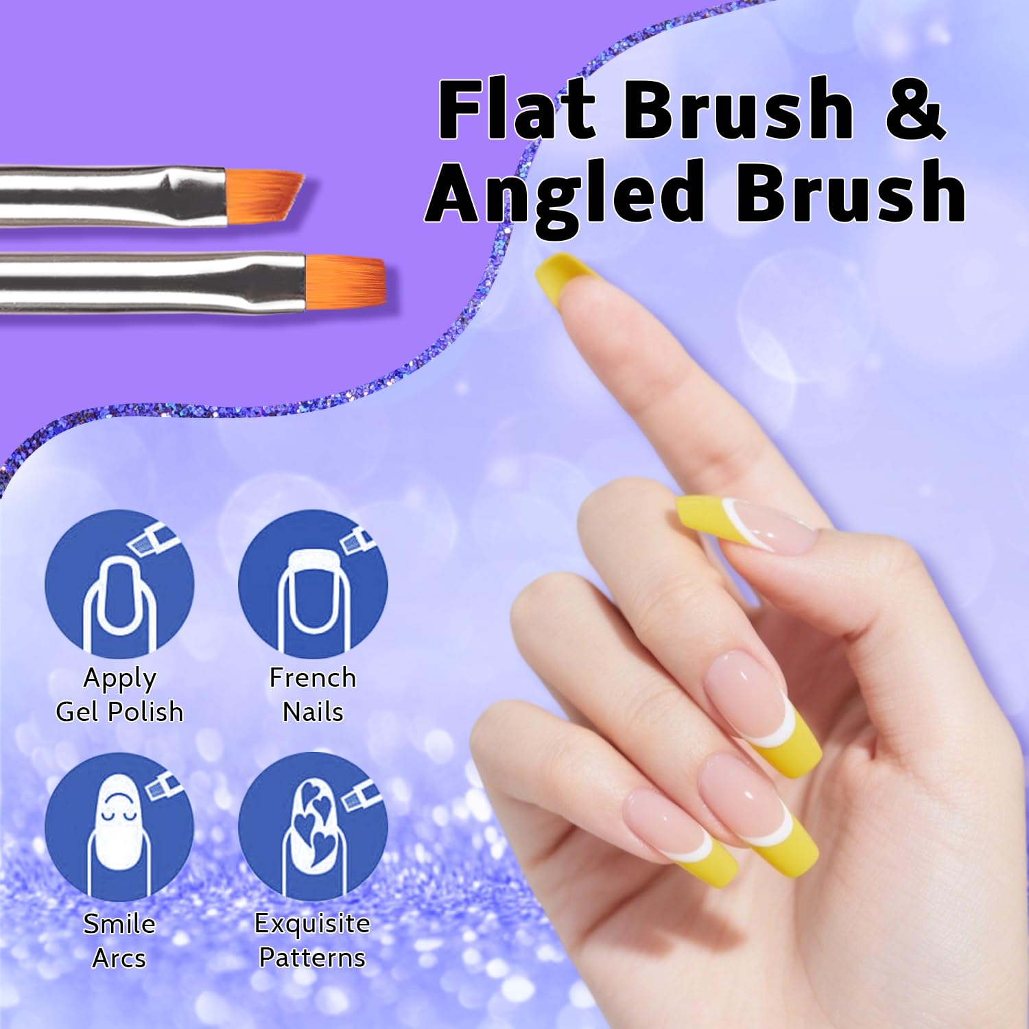 Selection of nail art brushes included in the Karroy beauty kit