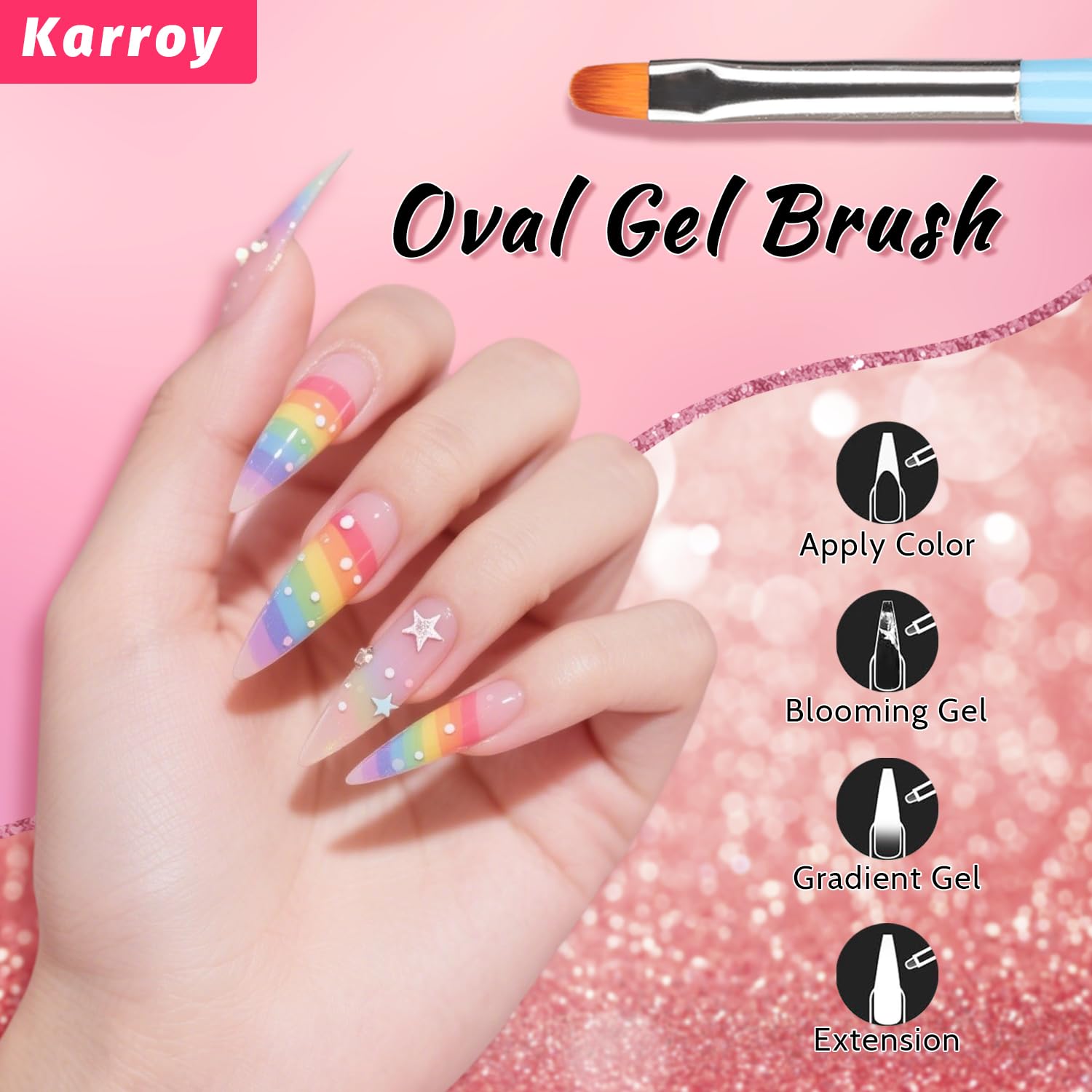 Individual soft nail sponges for ombre gradient nail art