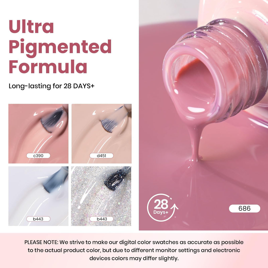 Finished pastel manicure showing high gloss shine and durability