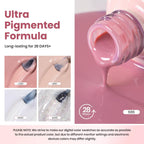 Finished pastel manicure showing high gloss shine and durability