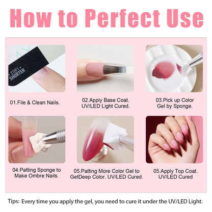 Full contents of HiLemon 9-color gel nail polish set