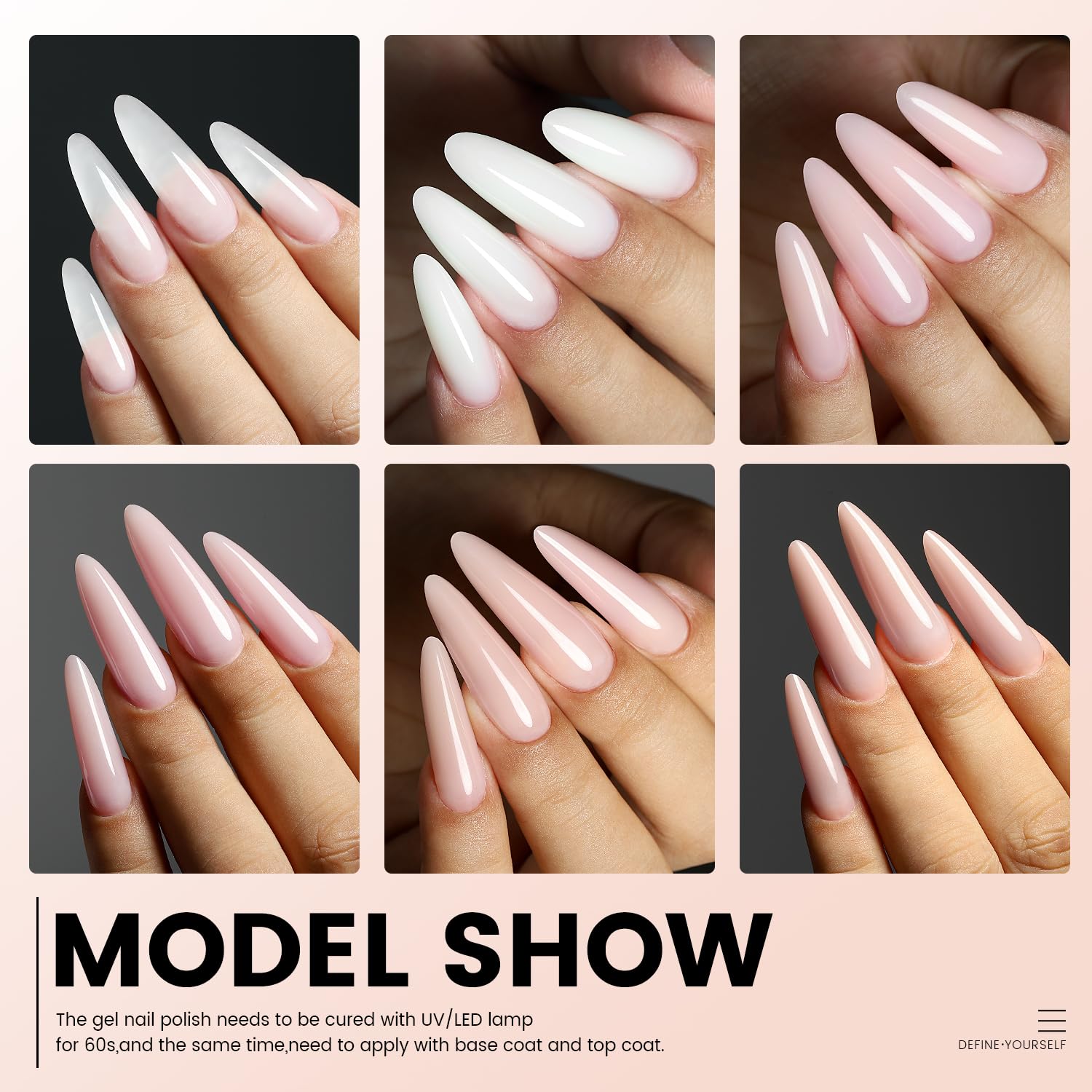 Portable UV LED nail lamp included in Yoke Fellow poly gel kit
