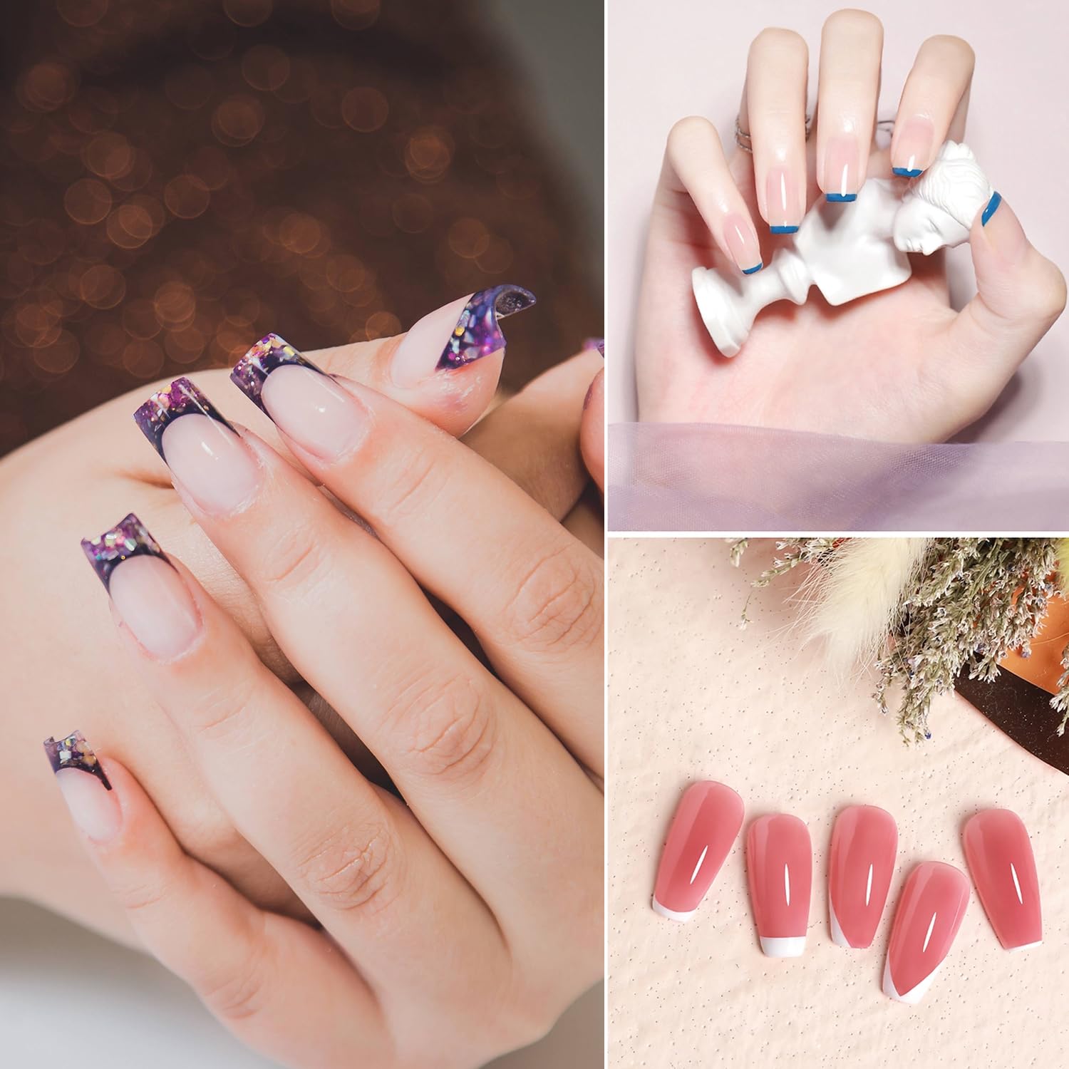 Professional nail art brush set for detailed stamping and painting.