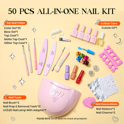 Professional UV LED lamp included in Beetles nail kit