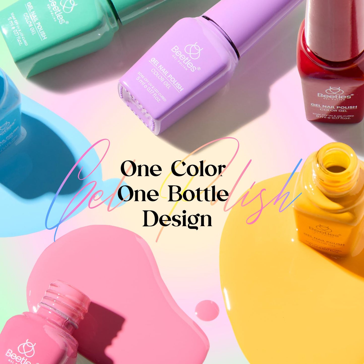 Beetles nail kit base and top coat bottle display