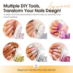 Base coat, top coat, and slip solution bottles arranged neatly