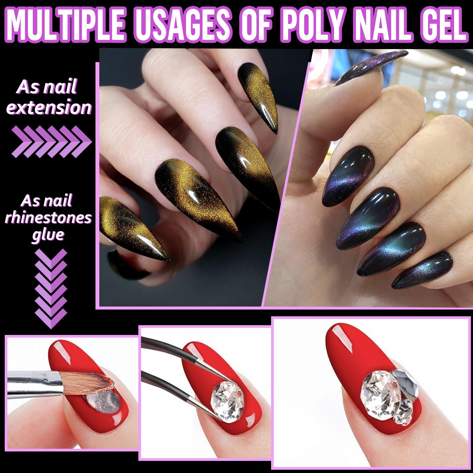 Professional salon style nail extensions using Ebanku kit