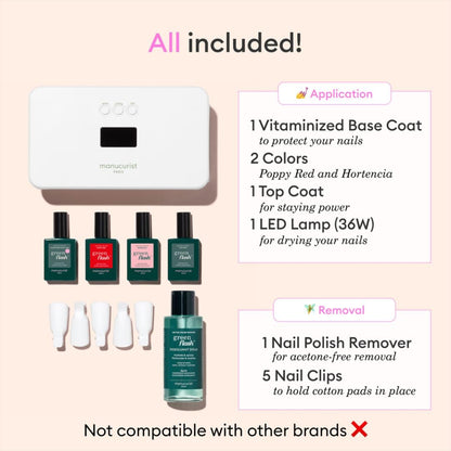 Manucurist Green Flash kit packaging and components
