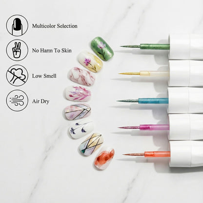 Complete nail art supplies set for marble and veining