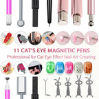 Wokoto double head magnetic pens for cat eye nail art close up