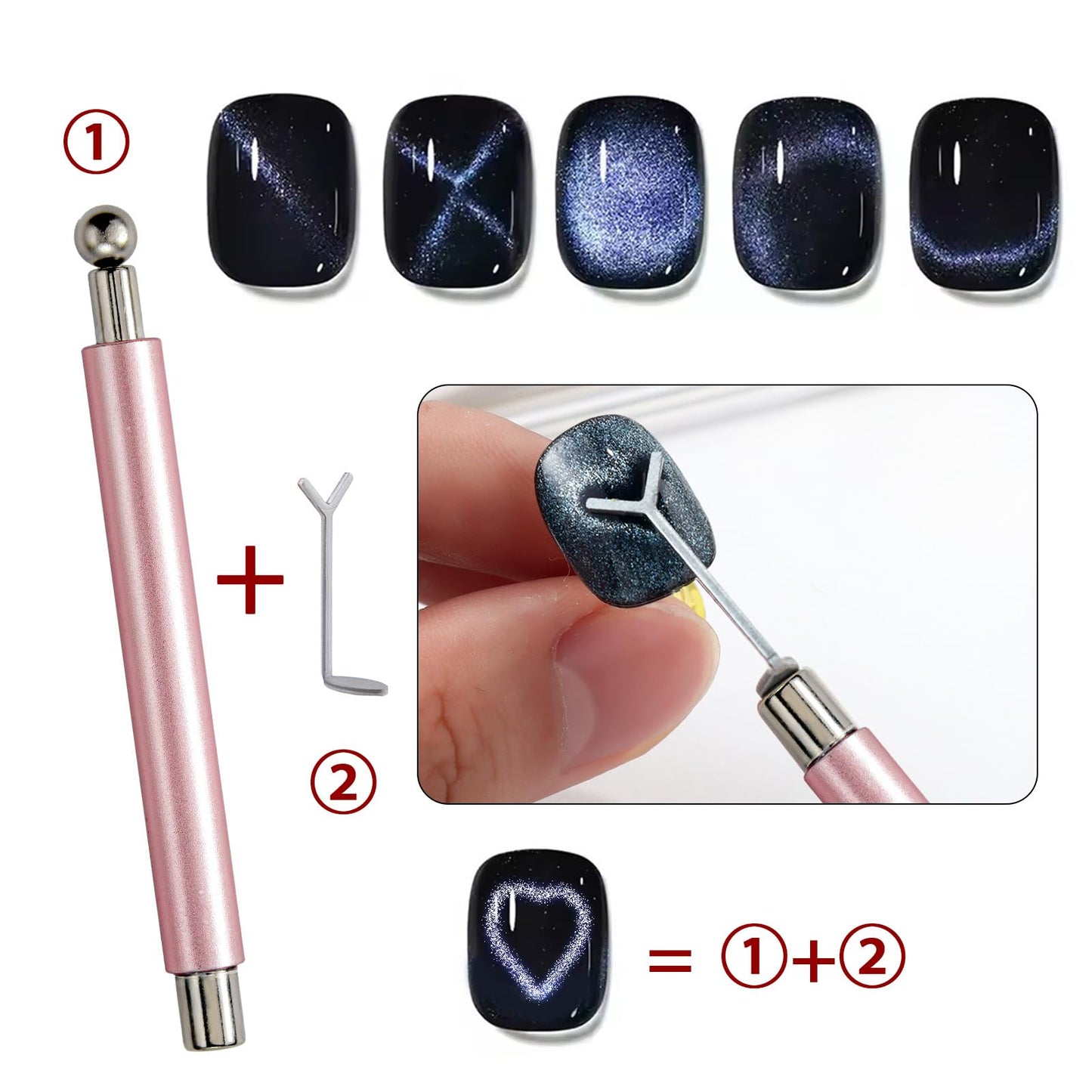 Wokoto magnetic nail art tools displayed on white background