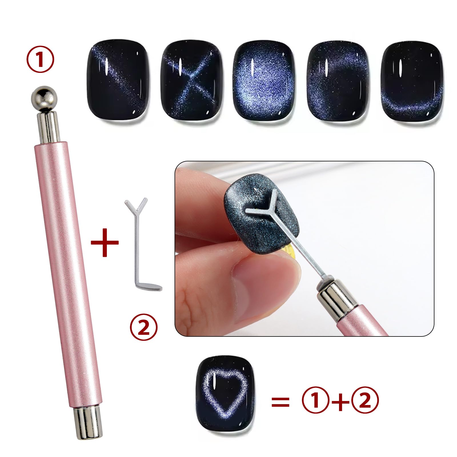 Wokoto magnetic nail art tools displayed on white background