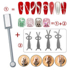 Demonstration of 3D cat eye magnetic effect on artificial nail tips