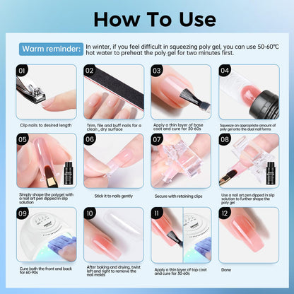 Jewhiteny all-in-one manicure kit contents layout