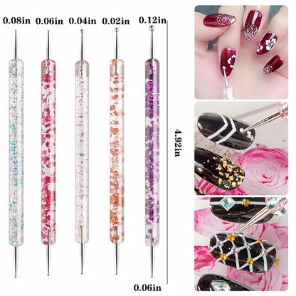 Maycreate 5 dual ended nail dotting tools close up