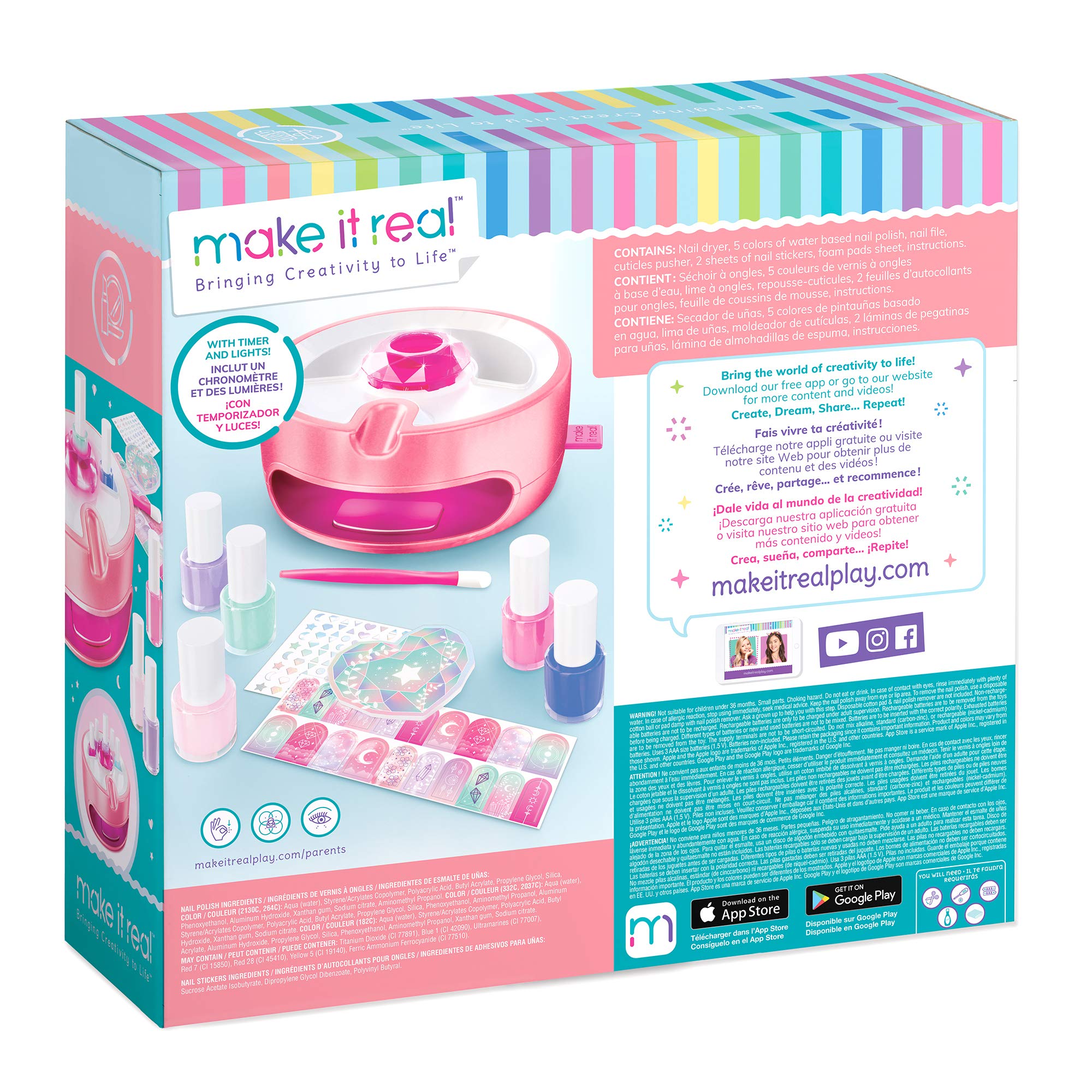 Close up of the Light Magic battery operated nail dryer for kids