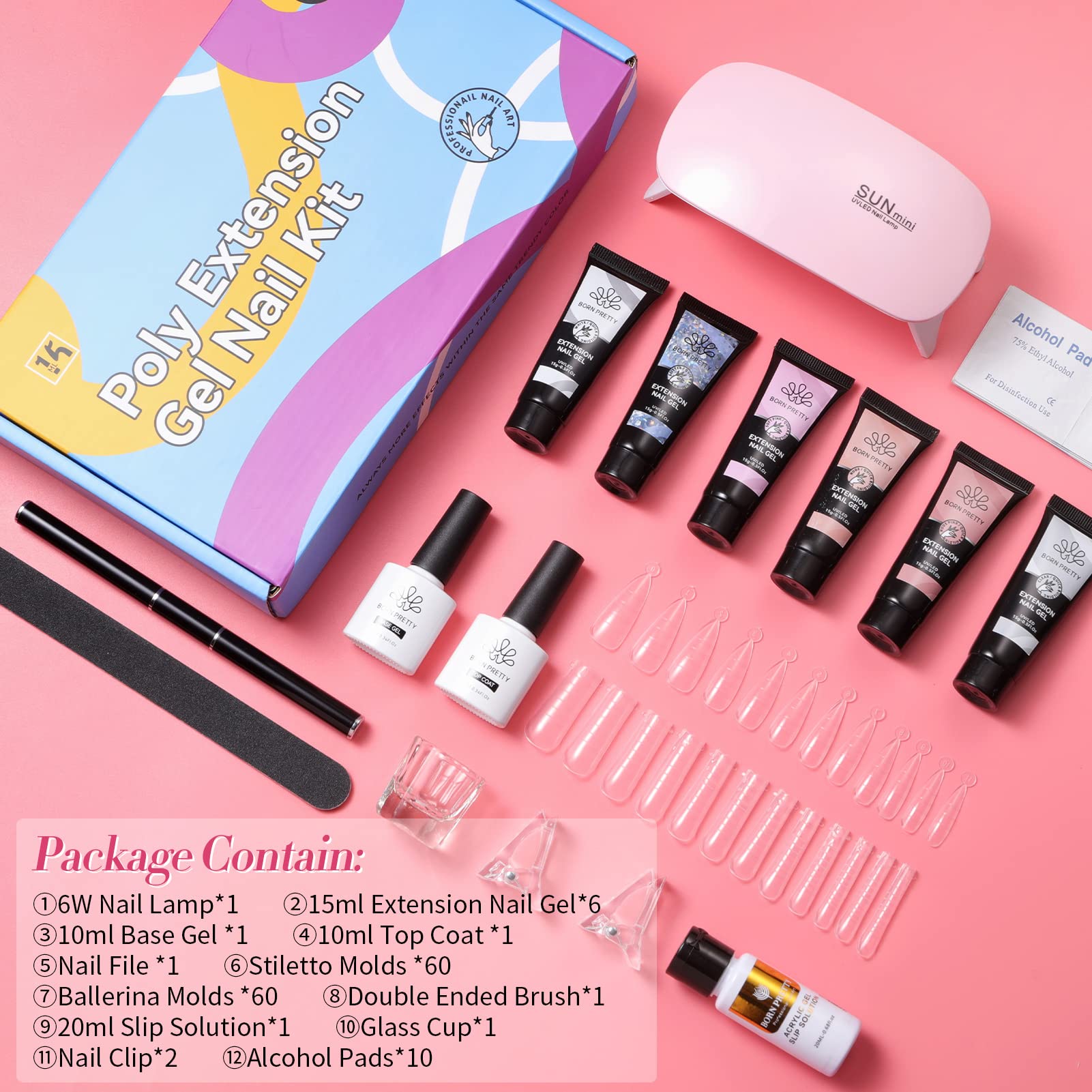 Packaging details of Born Pretty extension gel set