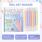 Complete nail art kit featuring the 12 color marker collection