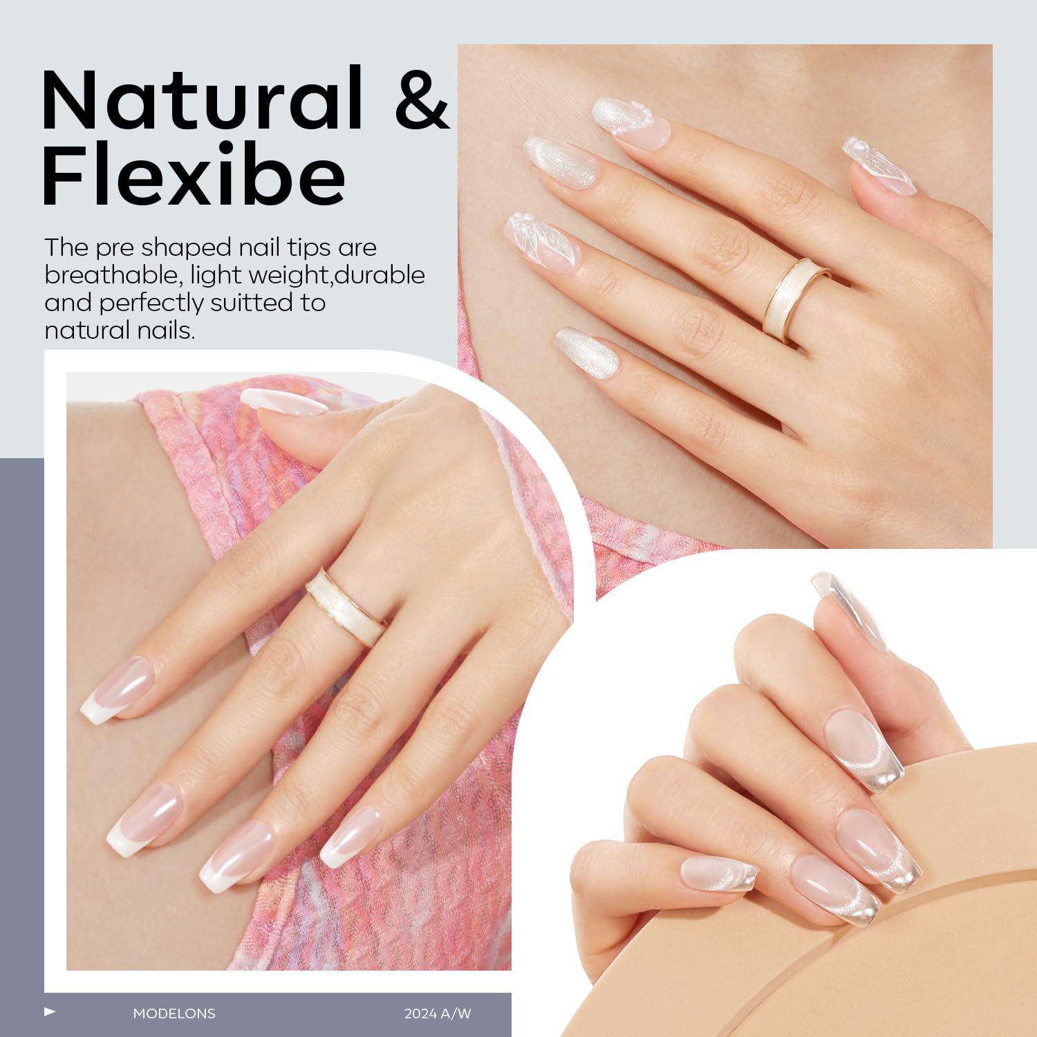 Complete Modelones DIY nail extension kit contents