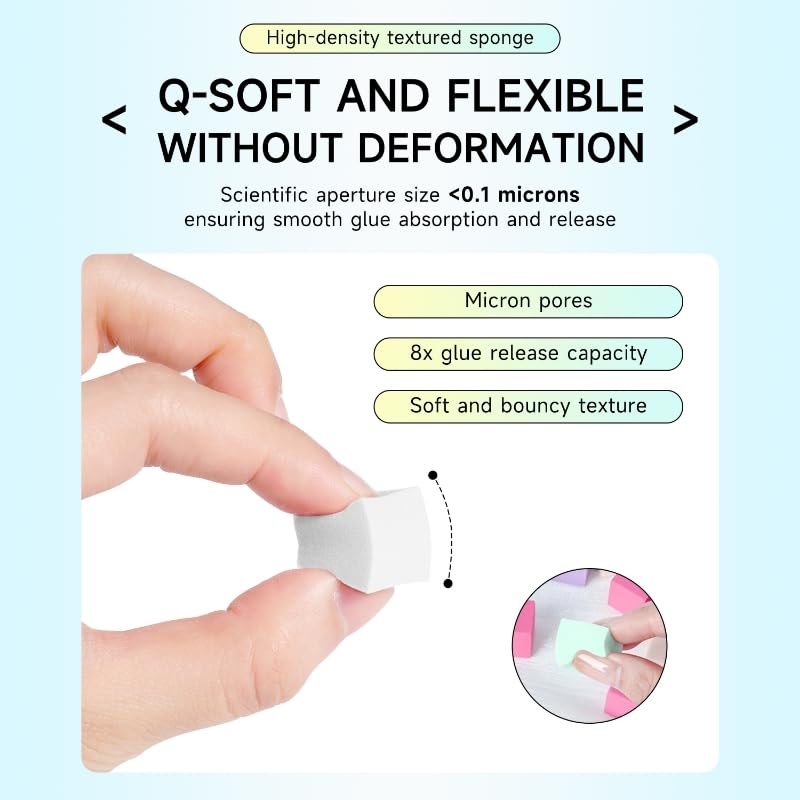 Pink grabbing pen for nail art sponges usage demonstration
