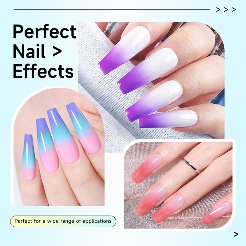 Applying ombre nail art using Akoak sponge and grabbing pen