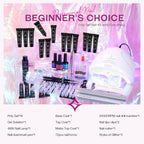 Glamonade poly gel set featuring fourteen color tubes and application accessories.