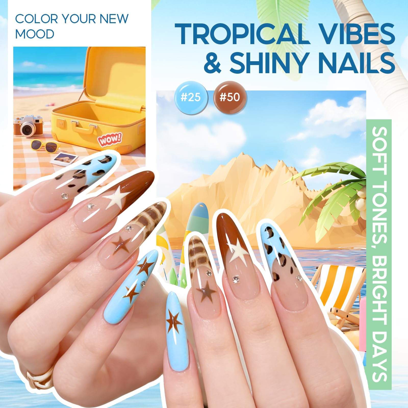 Comprehensive set of nail art tools and accessories