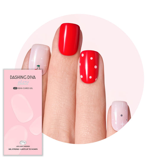 Dashing Diva Cherry Vanilla gel nail strips packaging