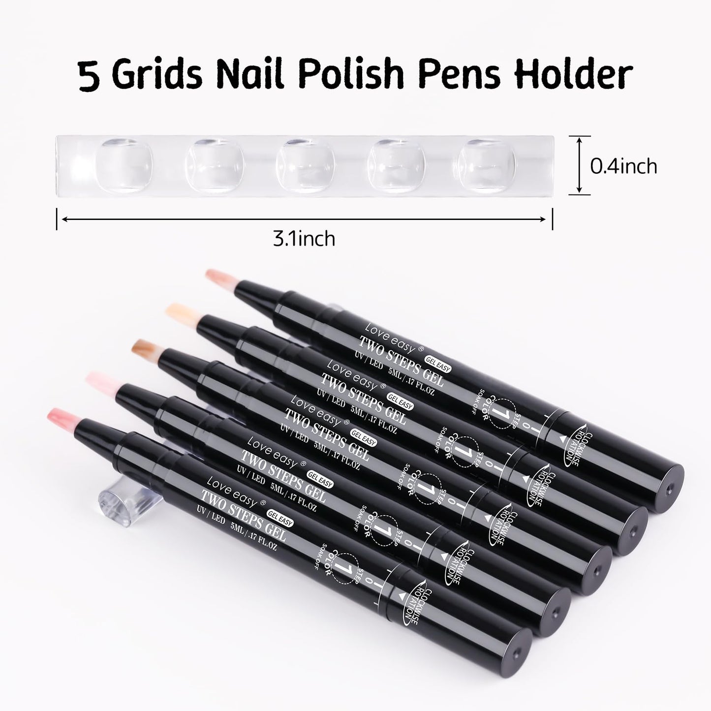 Professional gel manicure results using Love Easy nail pens
