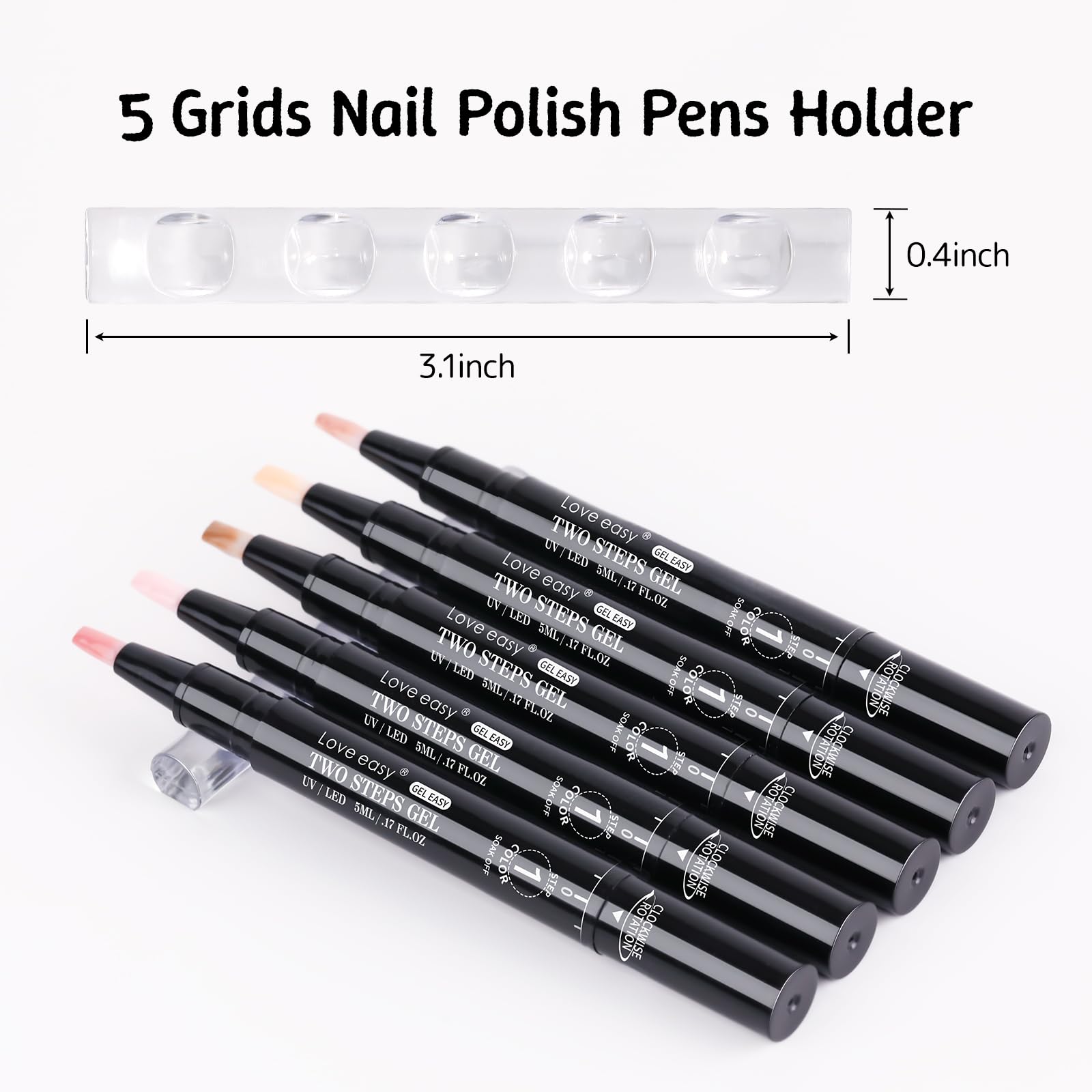 Professional gel manicure results using Love Easy nail pens