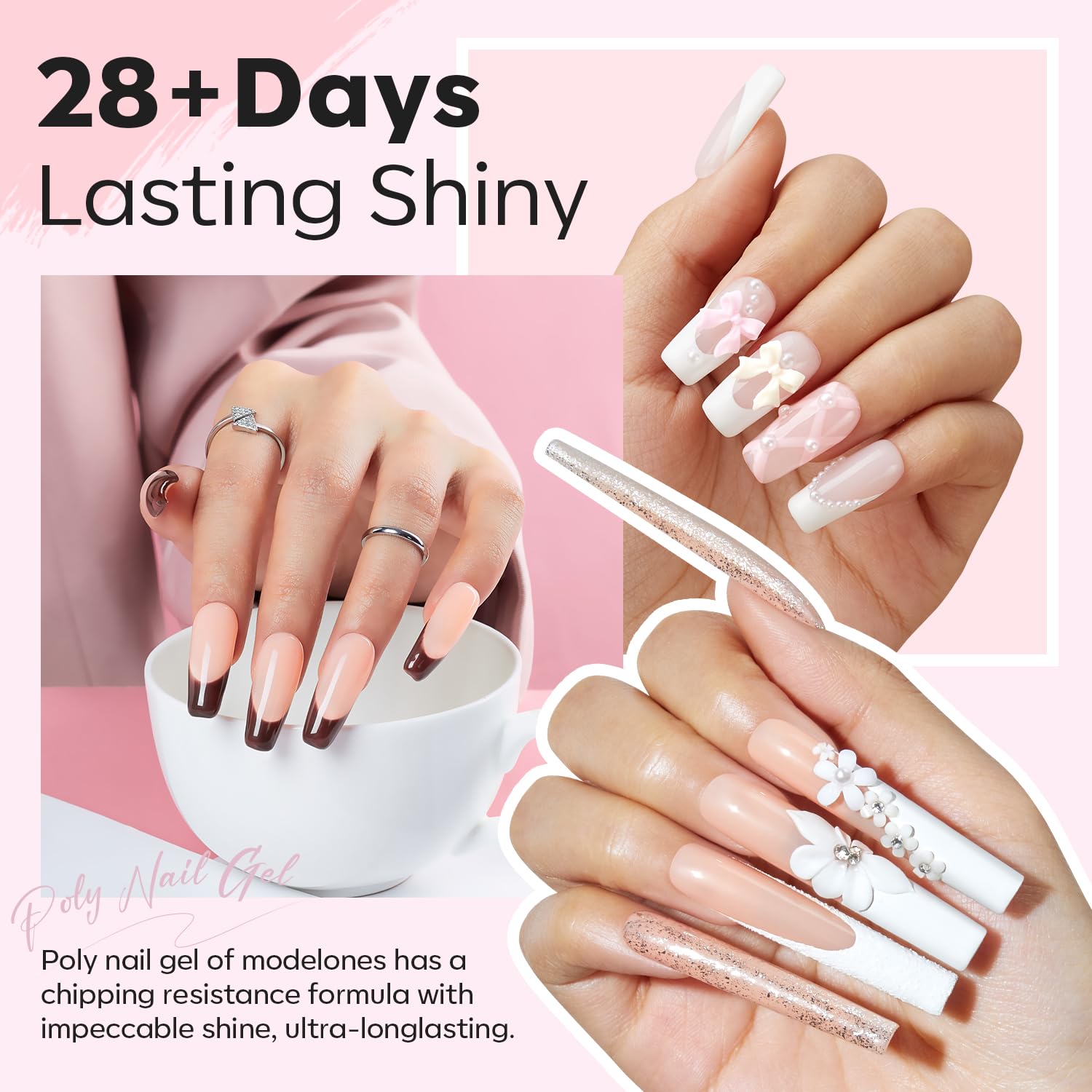 Modelones 6 colors poly gel tubes arrangement