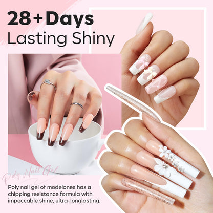Modelones 6 colors poly gel tubes arrangement