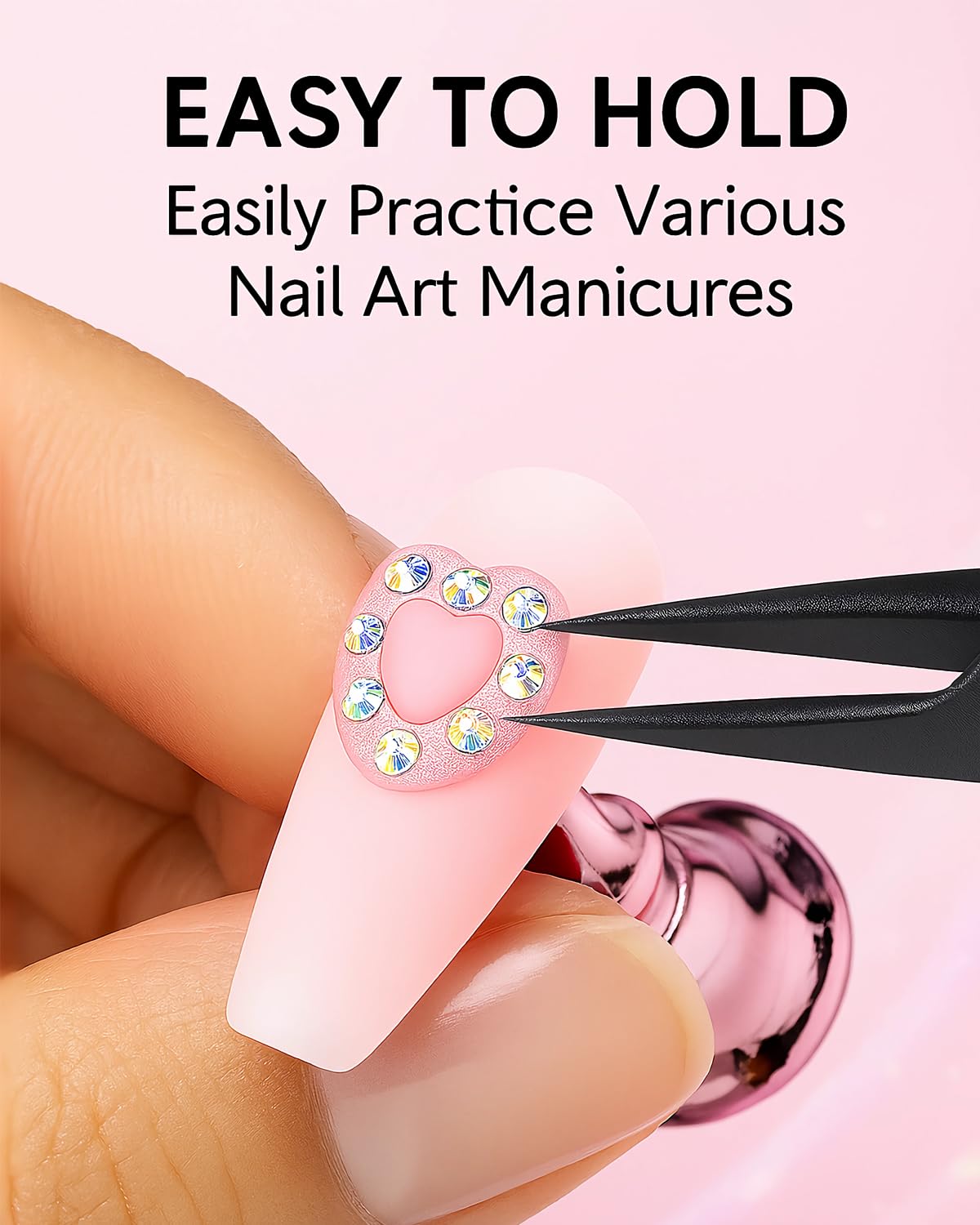 HomTop complete nail display kit with bonus tweezers and tape