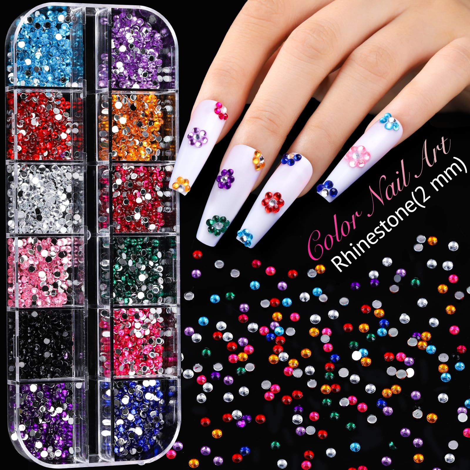 Teenitor acrylic nail kit set with nail stand for practice