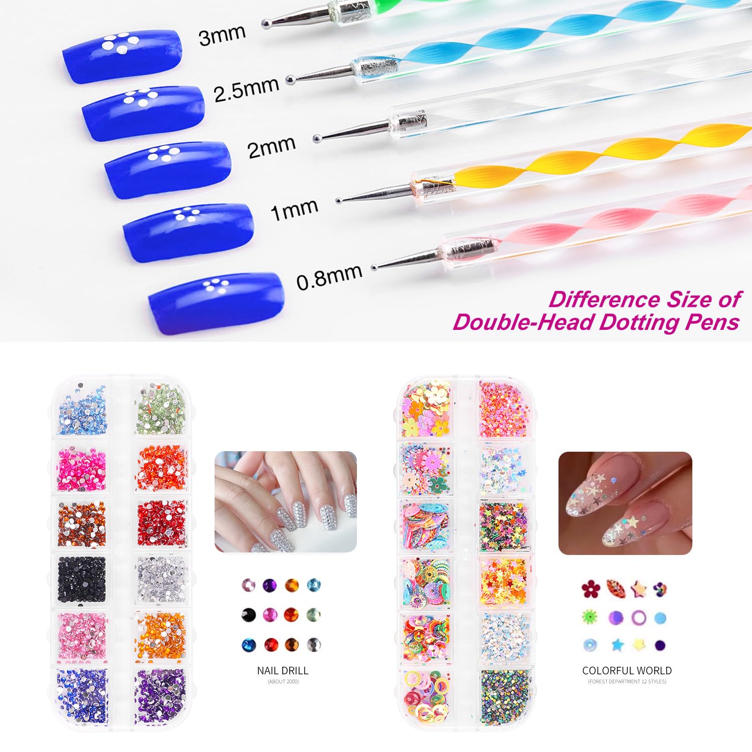 Professional nail brushes and tips included in Major Dijit set