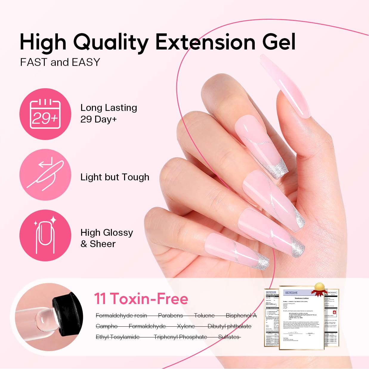 Portable UV nail lamp for poly gel curing
