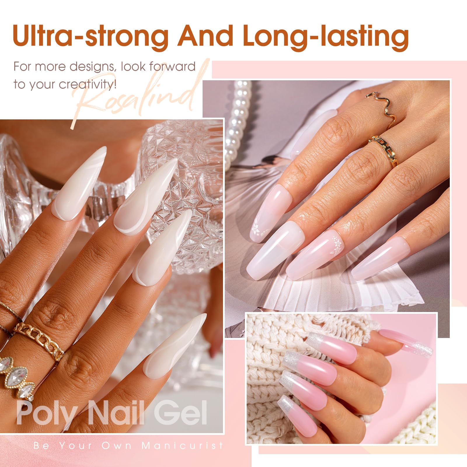 Detailed view of 72 nail art accessories and tools included