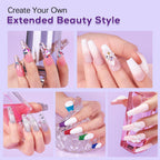 Close-up of pink white and clear acrylic powders by Sweet Trend