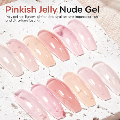 Top and base coat included in Modelones poly gel set