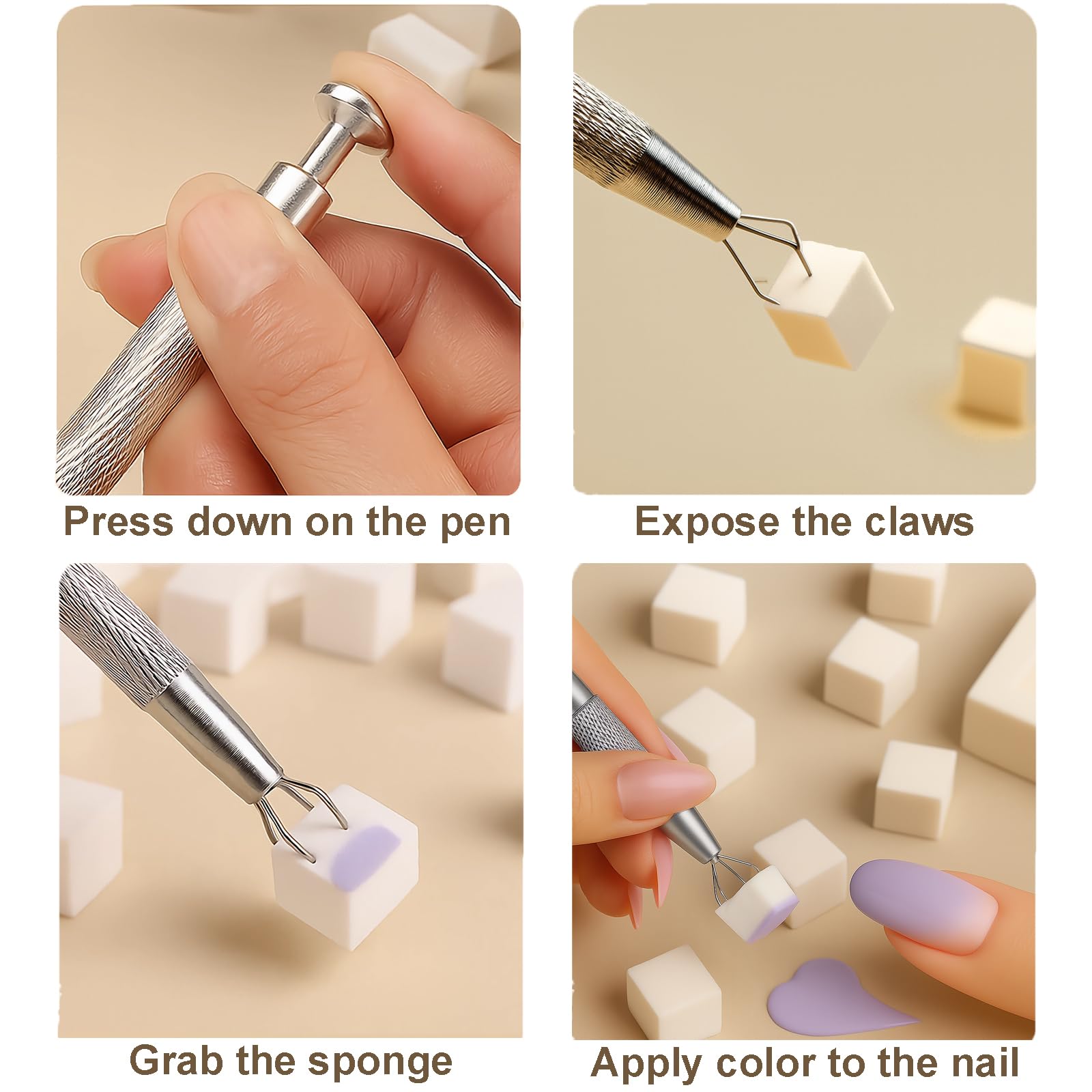 Professional nail art tool set for ombre gradient designs