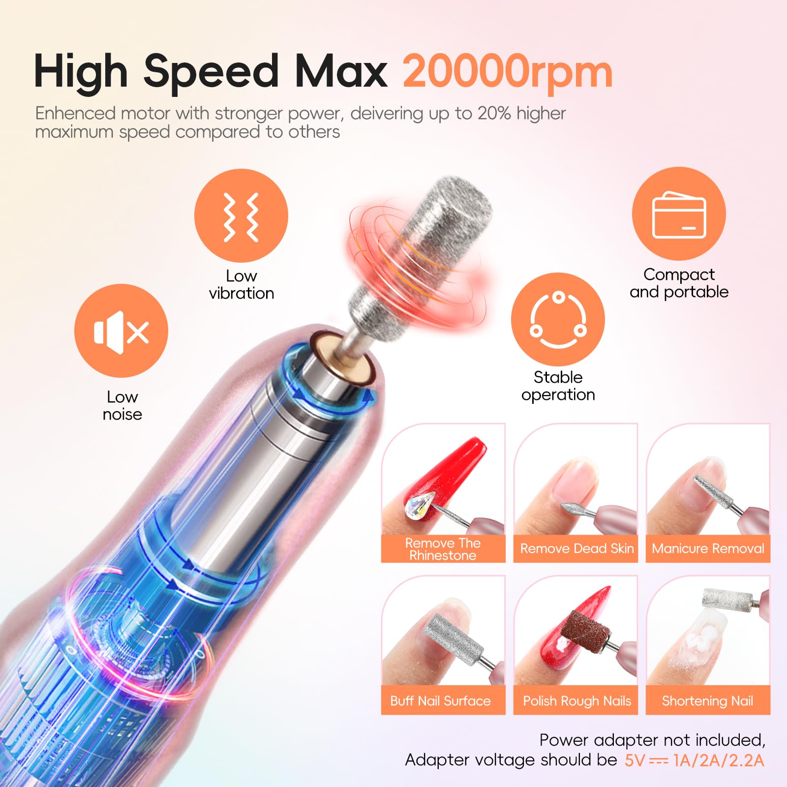 UV nail lamp curing poly gel extension tool set