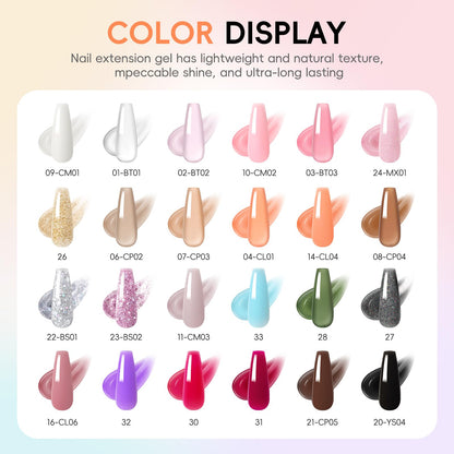 Peacecolor kit contents including brushes and nail forms