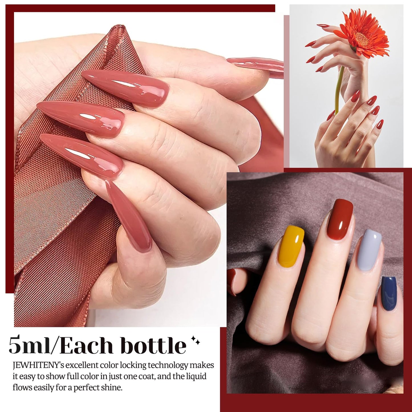 Professional manicure tools included in Jewhiteny set